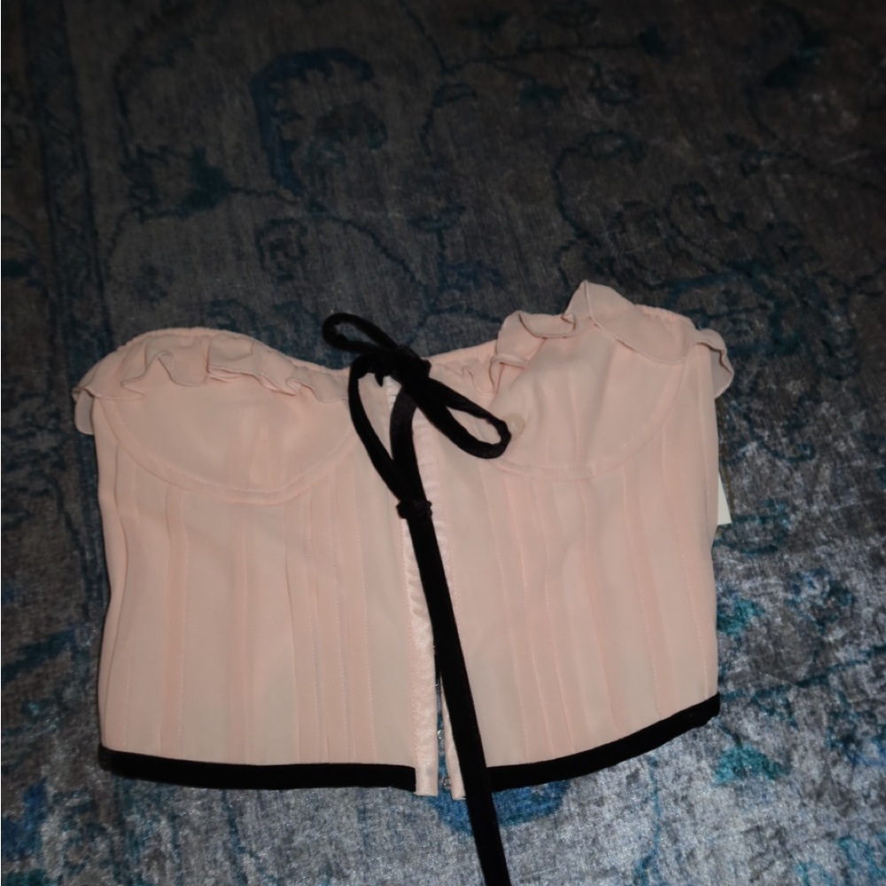 PacSun Pink and Black Crop Top